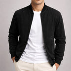 Nigel | Men's Suede-Textured Structured Jacket, Tailored Autumn Jacket | Bella Blue