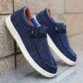 Niklas | Men's Canvas Loafers with Elastic Laces, Lightweight Slip-On Shoes | Bella Blue | Navy Blue