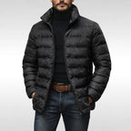 Noah | Men's Insulated Quilted Jacket, High-Collar Down Jacket | Bella Blue