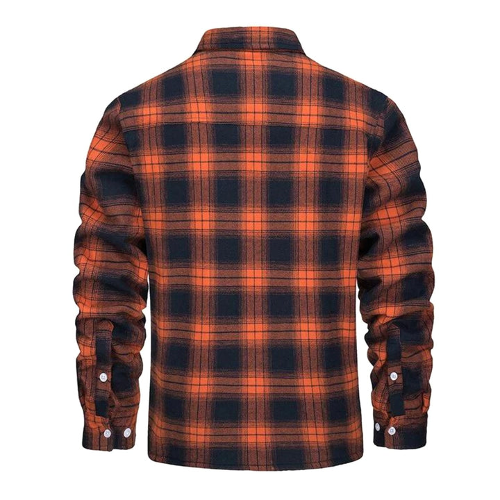 Noah | Men's Sherpa-Lined Plaid Jacket, Button-Front Autumn Jacket | Bella Blue | Green