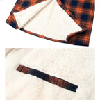 Noah | Men's Sherpa-Lined Plaid Jacket, Button-Front Autumn Jacket | Bella Blue | Black
