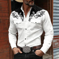 Noah | Men's Western Embroidered Button Shirt, Casual Embroidered Shirt | Bella Blue | Green