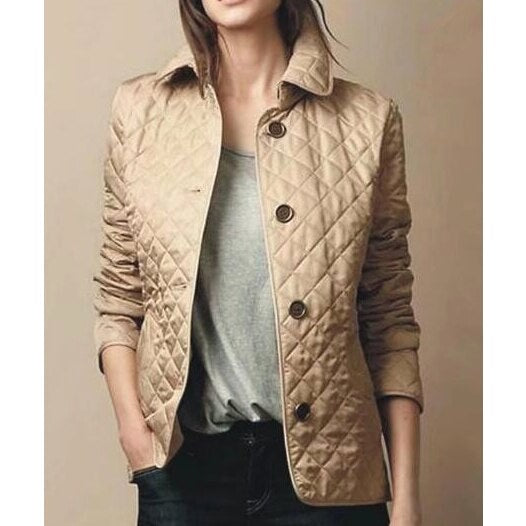 Noeline | Women's Diamond Quilted Lightweight Jacket, Structured Casual Jacket | Bella Blue