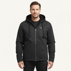 Nolan | Men's Fleece-Lined Hooded Jacket, Retro Autumn Jacket | Bella Blue