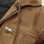 Nolan | Men's Fleece-Lined Hooded Jacket, Retro Autumn Jacket | Bella Blue