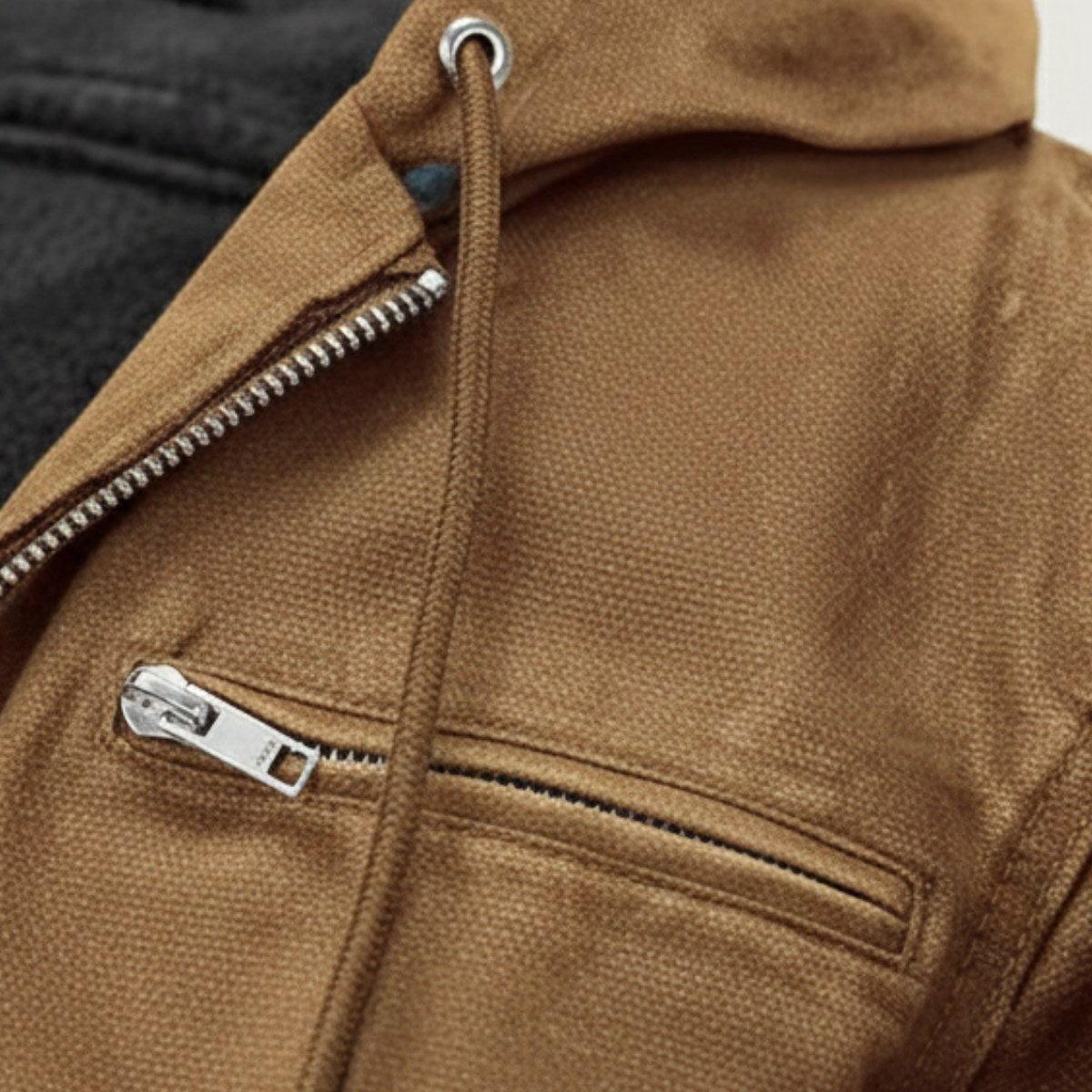 Nolan | Men's Fleece-Lined Hooded Jacket, Retro Autumn Jacket | Bella Blue