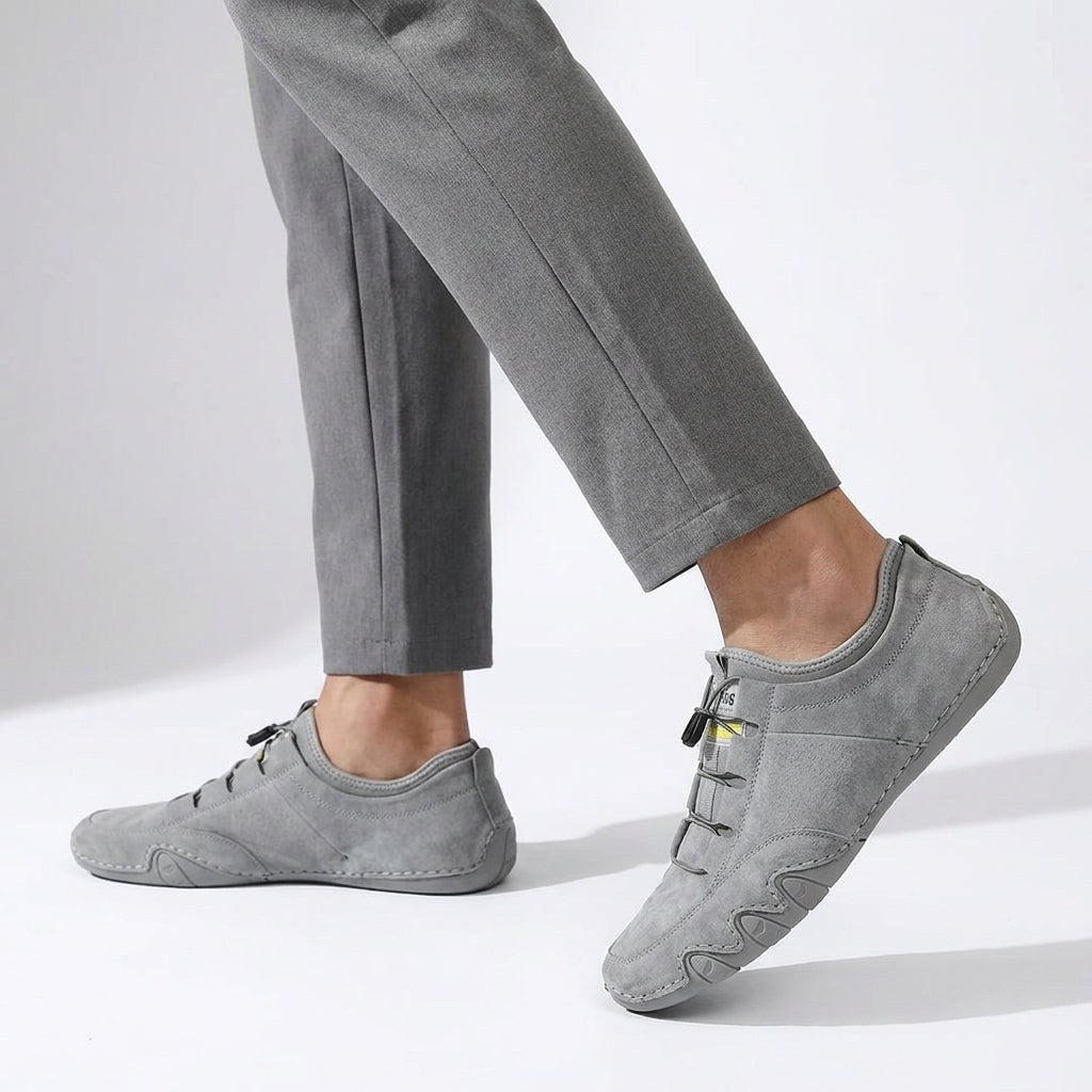 Nolan | Men's Suede-Effect Loafers, Slip-On Shoes | Bella Blue