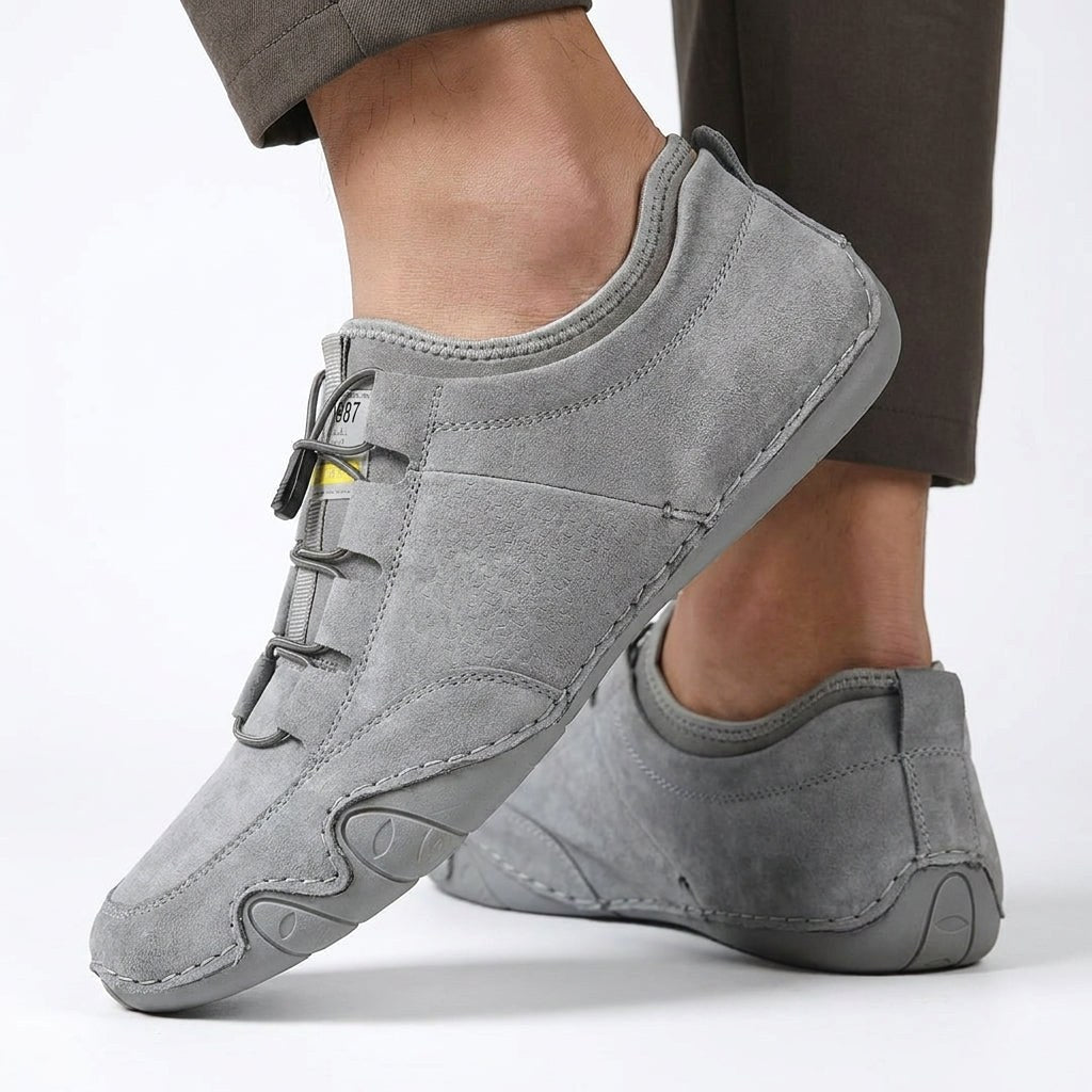 Nolan | Men's Suede-Effect Loafers, Slip-On Shoes | Bella Blue