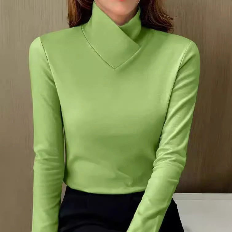 Nora | Women's Soft Turtleneck Jumper, Fitted Everyday Knitwear | Bella Blue | Green