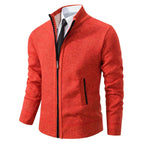Norbert | Men's Zip-Up Cardigan, Lightweight Autumn Cardigan | Bella Blue | Beige