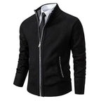 Norbert | Men's Zip-Up Cardigan, Lightweight Autumn Cardigan | Bella Blue | Beige