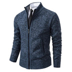 Norbert | Men's Zip-Up Cardigan, Lightweight Autumn Cardigan | Bella Blue | Beige
