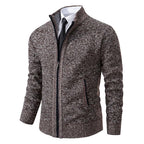 Norbert | Men's Zip-Up Cardigan, Lightweight Autumn Cardigan | Bella Blue | Red