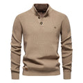 Oliver | Men's Cotton Jumper with Classic Fit, Elegant Men's Jumper | Bella Blue | Khaki