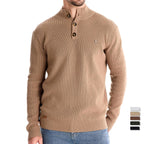 Oliver | Men's Cotton Jumper with Classic Fit, Elegant Men's Jumper | Bella Blue | Khaki