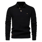 Oliver | Men's Cotton Jumper with Classic Fit, Elegant Men's Jumper | Bella Blue | Khaki
