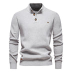 Oliver | Men's Cotton Jumper with Classic Fit, Elegant Men's Jumper | Bella Blue | Khaki