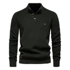 Oliver | Men's Cotton Jumper with Classic Fit, Elegant Men's Jumper | Bella Blue | Light Grey