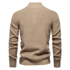 Oliver | Men's Cotton Jumper with Classic Fit, Elegant Men's Jumper | Bella Blue | Light Grey