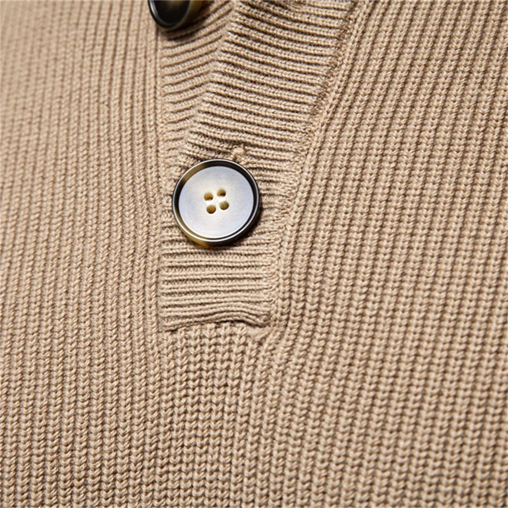 Oliver | Men's Cotton Jumper with Classic Fit, Elegant Men's Jumper | Bella Blue | Light Grey