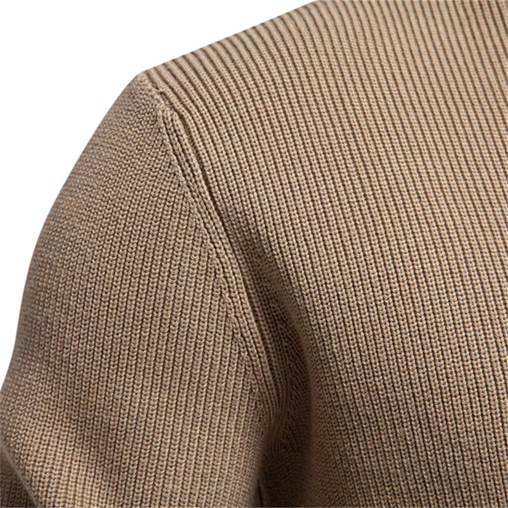 Oliver | Men's Cotton Jumper with Classic Fit, Elegant Men's Jumper | Bella Blue | Light Grey