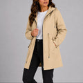 Olivia | Women's Lightweight Waterproof Rain Coat, Hooded Autumn Coat | Bella Blue
