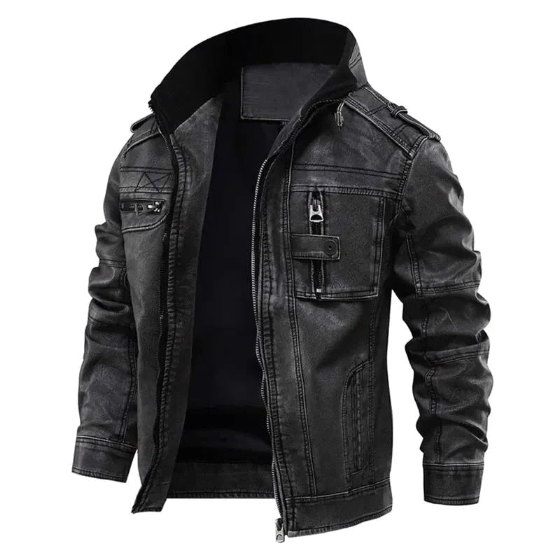 Oscar | Men's Leather Jacket, Classic Leather Outerwear | Bella Blue