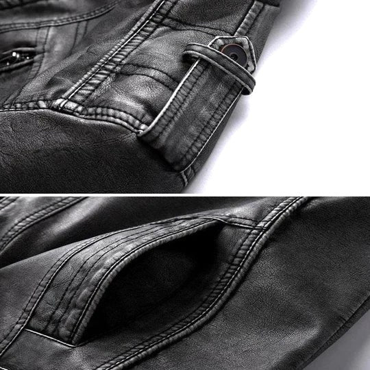 Oscar | Men's Leather Jacket, Classic Leather Outerwear | Bella Blue
