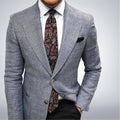 Oscar | Men's Tailored Blazer with Textured Finish, Smart Jacket | Bella Blue | Blue
