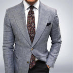 Oscar | Men's Tailored Blazer with Textured Finish, Smart Jacket | Bella Blue | Blue