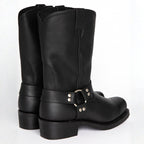 Oswin | Men's Mid-Calf Cowboy Boots, Harness Style Western Boots | Bella Blue