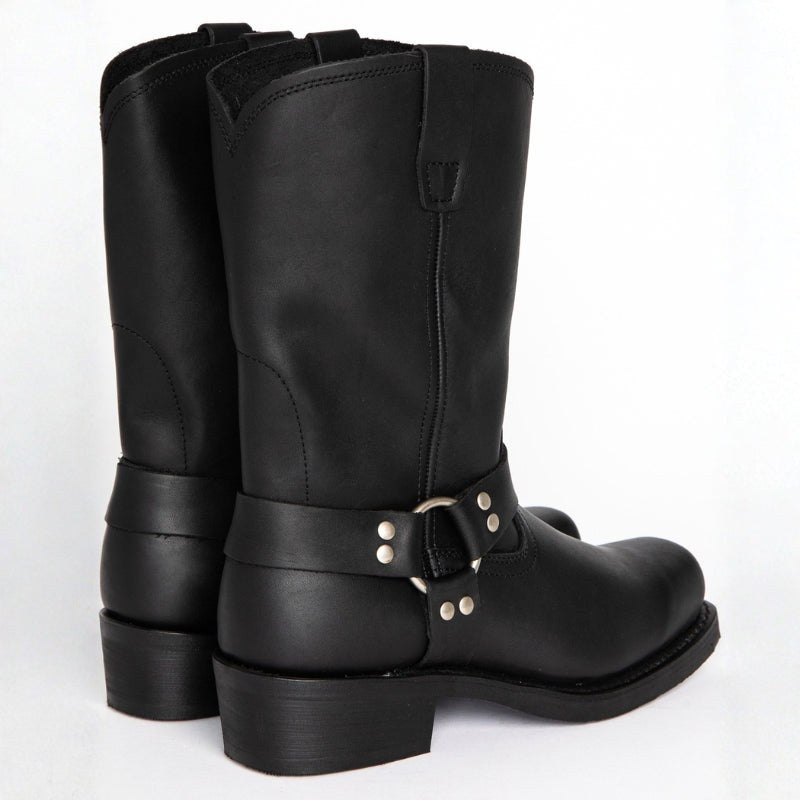 Oswin | Men's Mid-Calf Cowboy Boots, Harness Style Western Boots | Bella Blue