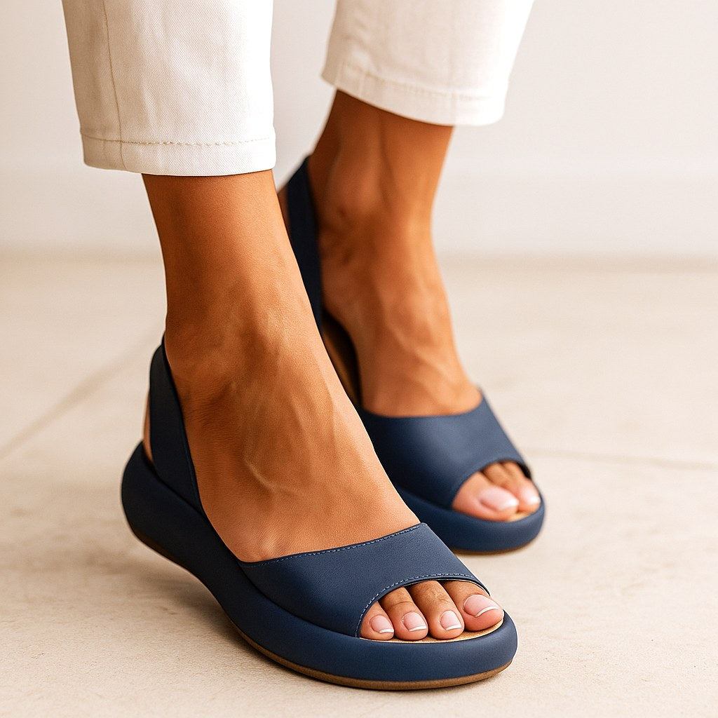 Ottilie | Women's Comfort Slide Sandals - Blue