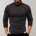 Otto | Men's Jumper with Zip, Versatile Knit Jumper | Bella Blue | Black
