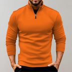 Otto | Men's Jumper with Zip, Versatile Knit Jumper | Bella Blue | Black