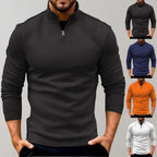 Otto | Men's Jumper with Zip, Versatile Knit Jumper | Bella Blue | Black