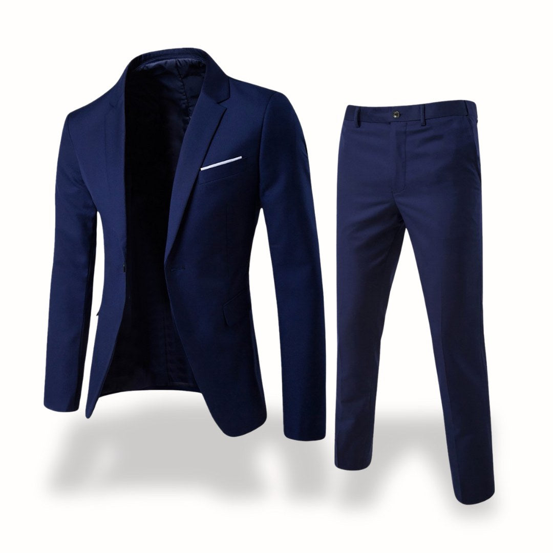 Owen | Men's Formal Two-Piece Suit, Slim-Fit Blazer Suit | Bella Blue | Navy