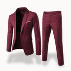 Owen | Men's Formal Two-Piece Suit, Slim-Fit Blazer Suit | Bella Blue | Red
