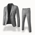Owen | Men's Formal Two-Piece Suit, Slim-Fit Blazer Suit | Bella Blue | Grey