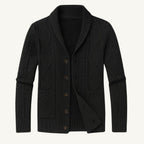 Parker | Men's Cashmere Cardigan, Relaxed Fit Knit Jumper | Bella Blue