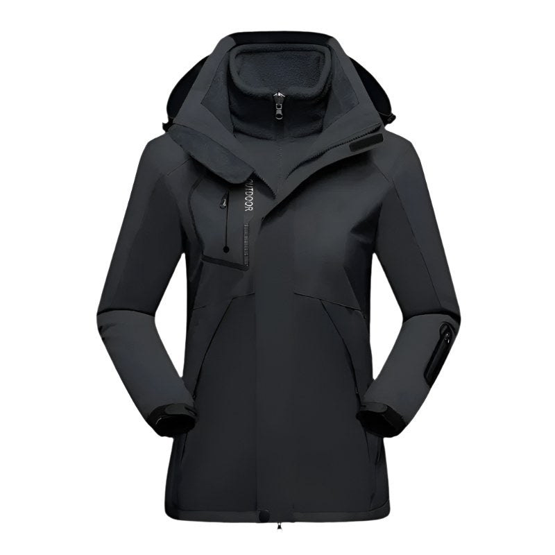 Patricia | Women's Waterproof Softshell Jacket, Wind-Resistant Performance Coat | Bella Blue | Pink