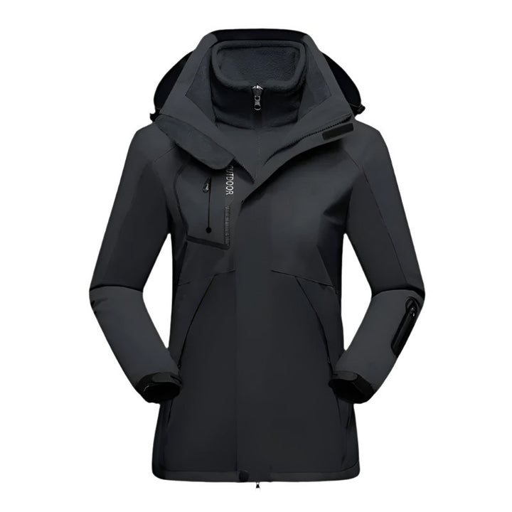 Patricia | Women's Waterproof Softshell Jacket, Wind-Resistant Performance Coat | Bella Blue | Pink