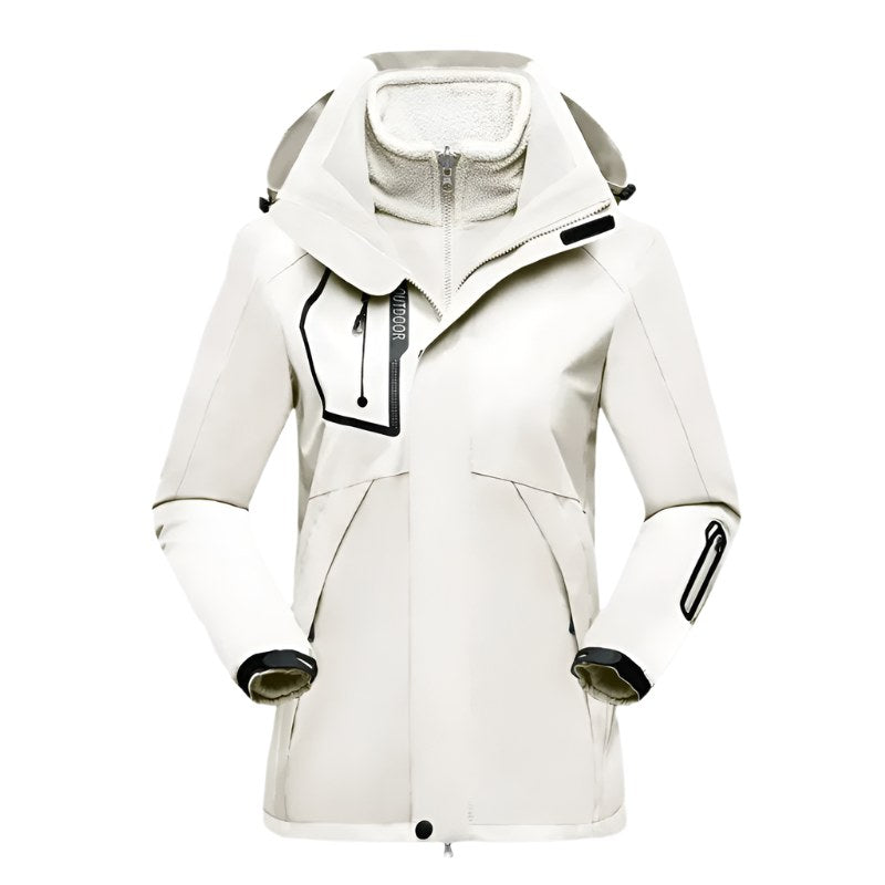 Patricia | Women's Waterproof Softshell Jacket, Wind-Resistant Performance Coat | Bella Blue | Green