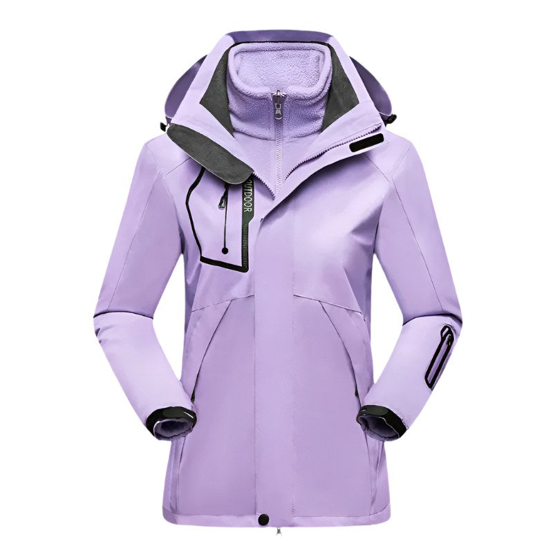 Patricia | Women's Waterproof Softshell Jacket, Wind-Resistant Performance Coat | Bella Blue