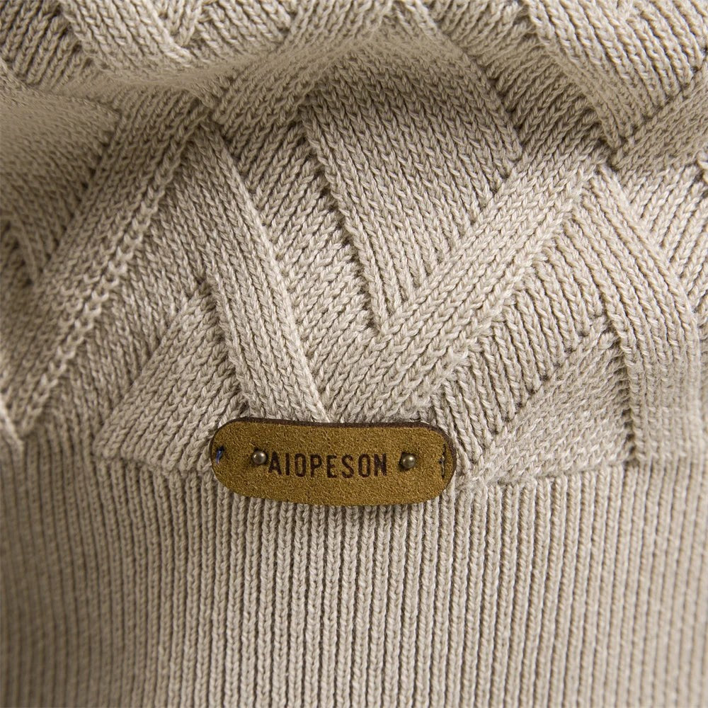 Patrick | Classic Men's Cotton Jumper, Elegant Casual Jumper | Bella Blue | Khaki