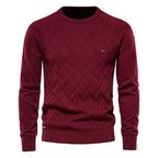 Patrick | Classic Men's Cotton Jumper, Elegant Casual Jumper | Bella Blue | Khaki