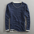 Paul | Men's V-Neck Long-Sleeve Jumper, Elegant Casual Jumper | Bella Blue | Blue