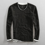 Paul | Men's V-Neck Long-Sleeve Jumper, Elegant Casual Jumper | Bella Blue | Blue