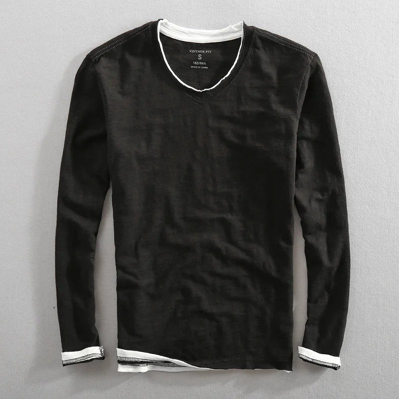 Paul | Men's V-Neck Long-Sleeve Jumper, Elegant Casual Jumper | Bella Blue | Blue