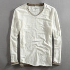 Paul | Men's V-Neck Long-Sleeve Jumper, Elegant Casual Jumper | Bella Blue | Blue